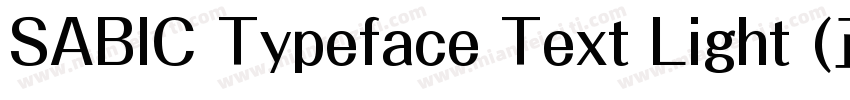 SABIC Typeface Text Light (正文)字体转换